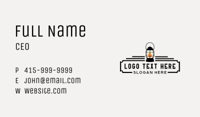 Fire Lantern Equipment Business Card Image Preview