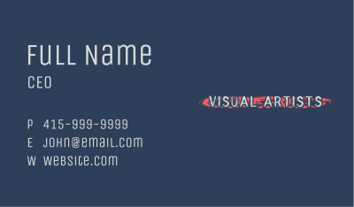 Artistic Brush Wordmark Business Card Image Preview