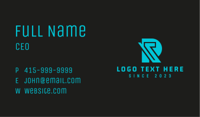 Corporate Firm Letter R  Business Card Image Preview