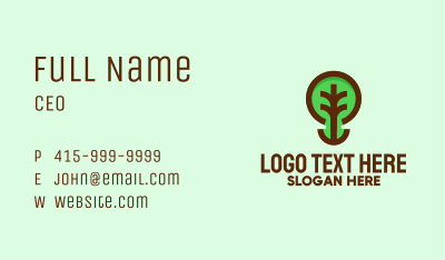 Modern Natural Tree  Business Card Image Preview