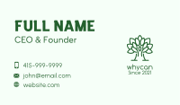 Green Symmetric Tree  Business Card Image Preview