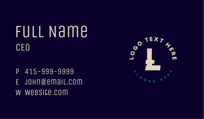 Generic Business Lettermark Business Card Image Preview