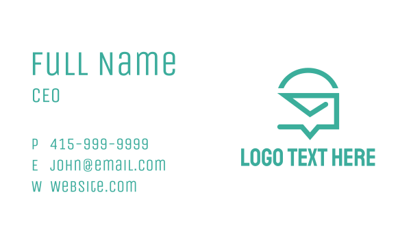 Mail Chat Business Card Design Image Preview