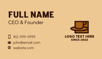 Brown Cafe Coffee Cup  Business Card Design