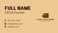 Brown Cafe Coffee Cup  Business Card Image Preview