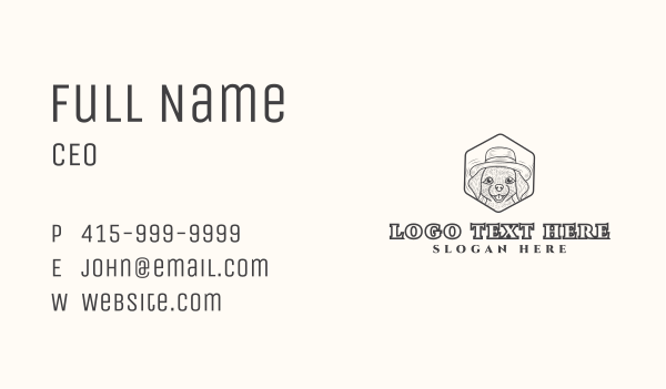 Puppy Dog Grooming Business Card Design Image Preview