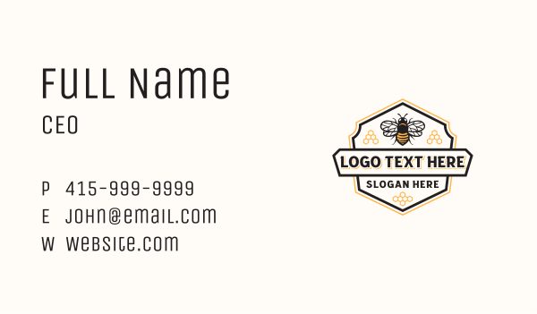 Bee Insect Wings Business Card Design Image Preview