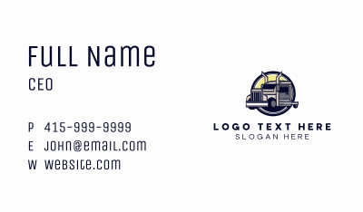 Industrial Logistics Truck Business Card Image Preview
