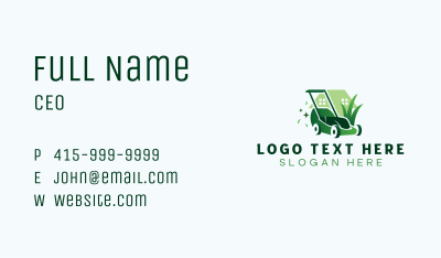 Lawn Care Mower Business Card Image Preview