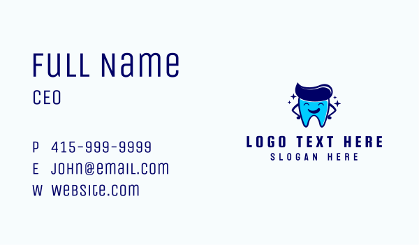 Dental Clinic Happy Mascot Business Card Design Image Preview