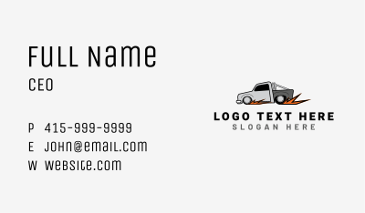 Pickup Truck Speed Business Card Image Preview
