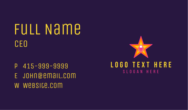 Star Entertainment Podcast  Business Card Design Image Preview
