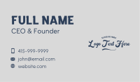 Quirky Cursive Wordmark Business Card Image Preview