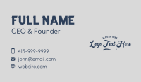 Quirky Cursive Wordmark Business Card Design