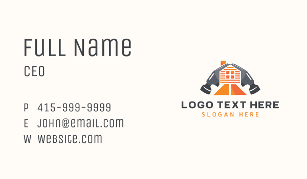 Hammer House Builder Business Card Design Image Preview