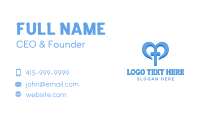 Blue Heart Cross Charity Business Card Image Preview