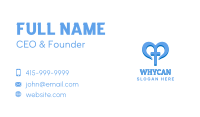 Blue Heart Cross Charity Business Card Image Preview