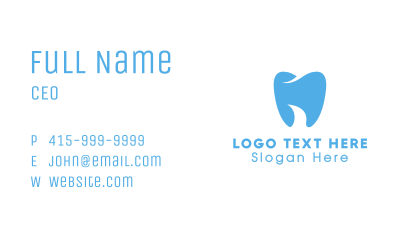 Abstract Blue Dentist Dental Tooth Business Card Image Preview