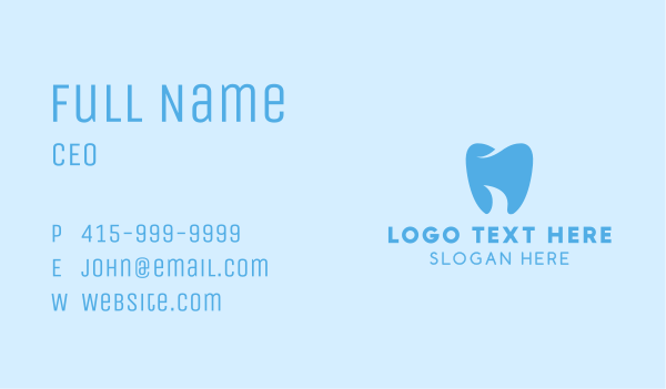 Abstract Blue Dentist Dental Tooth Business Card Design Image Preview