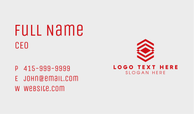 Red Textile Pattern Business Card Image Preview
