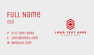 Red Textile Pattern Business Card Image Preview