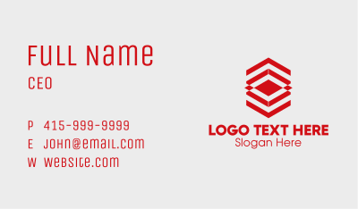 Red Textile Pattern Business Card Image Preview