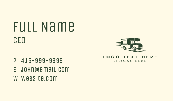 Food Truck Delivery Business Card Design Image Preview
