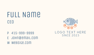 Seafood Fish Business Card Image Preview