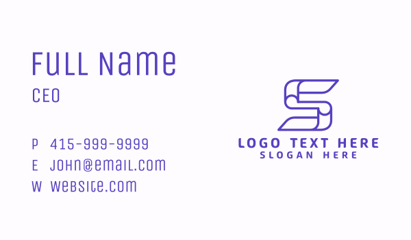 Generic Purple Letter S Business Card Design Image Preview
