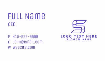 Generic Purple Letter S Business Card Image Preview