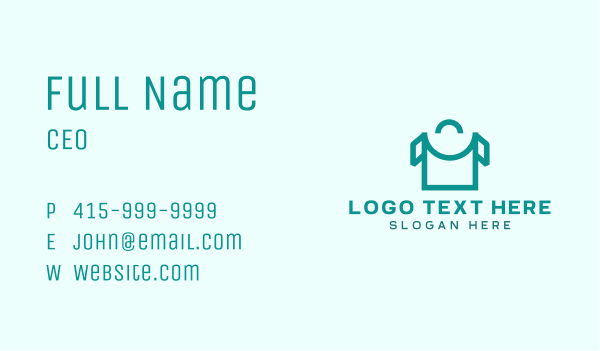 Shopping Bag Shirt  Business Card Design Image Preview