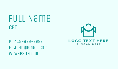 Shopping Bag Shirt  Business Card Image Preview