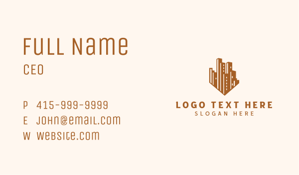 Real Estate Skyscraper Business Card Design Image Preview