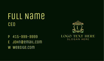 Crest Crown Shield Business Card Image Preview