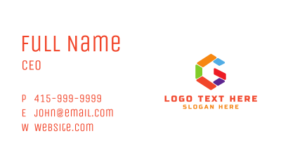 Colorful G Shape Business Card Image Preview