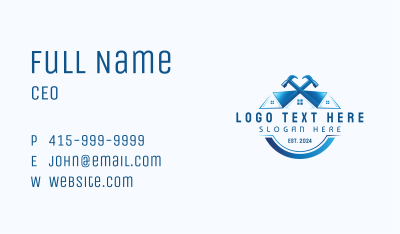 Roof Hammer Builder Business Card Image Preview