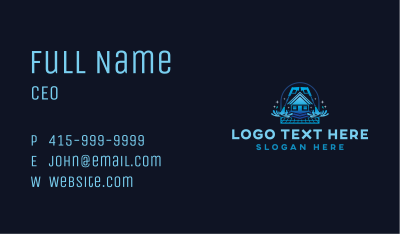 Clean Pressure Washer Business Card Image Preview