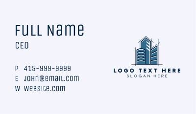 High Tower Building Business Card Image Preview