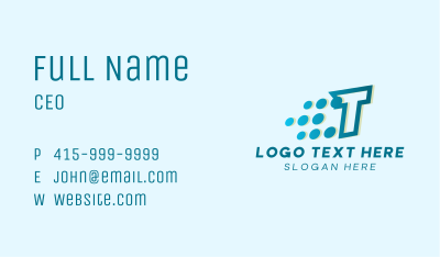 Modern Tech Letter T Business Card Image Preview