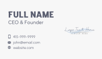 Elegant Wave Handwritten Business Card Image Preview