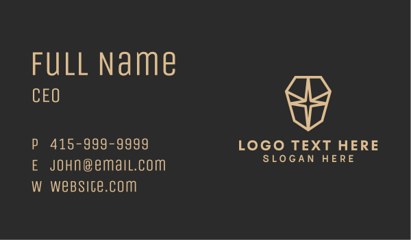 Gold Crystal Sparkle Business Card Design Image Preview