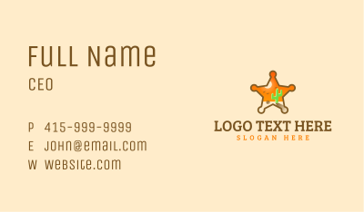 Sheriff Badge Desert Business Card Image Preview
