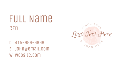 Round Watercolor Business Business Card Image Preview