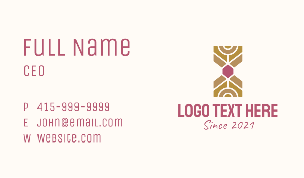 Jewel Hourglass  Business Card Design Image Preview