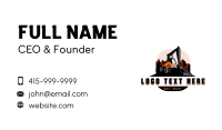 Excavator Construction Equipment Business Card Design