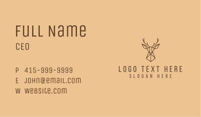 Reindeer Antler Line Art  Business Card Image Preview