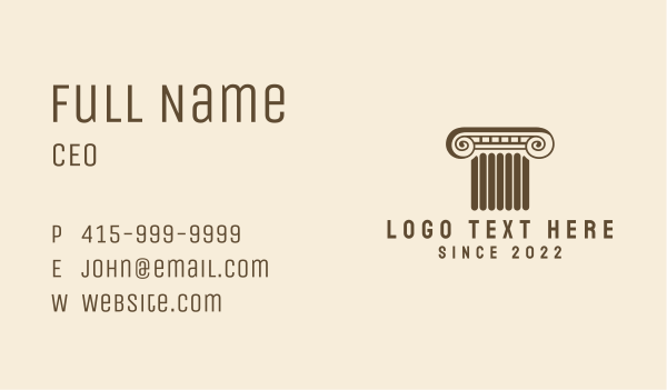Corporate Office Column Business Card Design Image Preview
