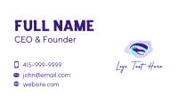 Feminine Eyelashes Cosmetics  Business Card Design