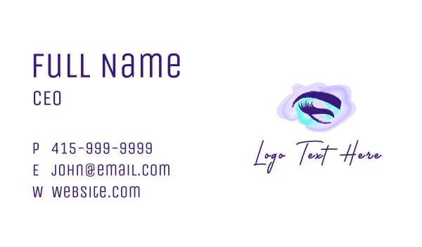 Feminine Eyelashes Cosmetics  Business Card Design Image Preview