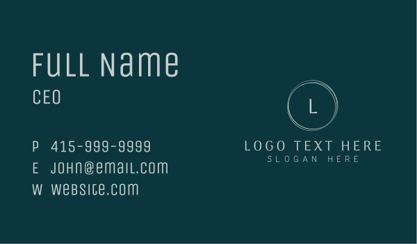 Premium Fashion Letter  Business Card Design Image Preview